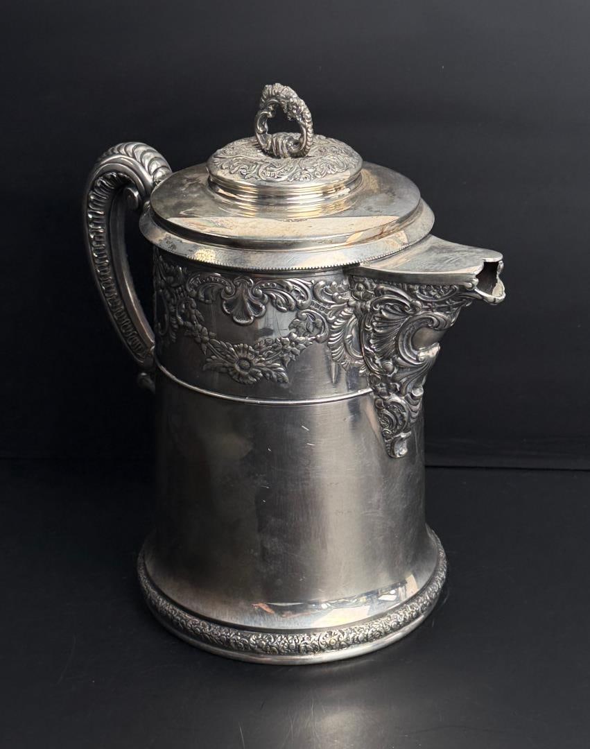 Meriden Silver Plate Hot Water Pitcher Jug (1 of 5)