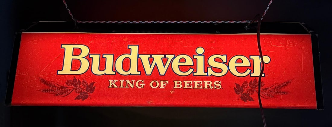 Budweiser King of Beers Pool Table Light: 26" by 12" by 8 1/4".