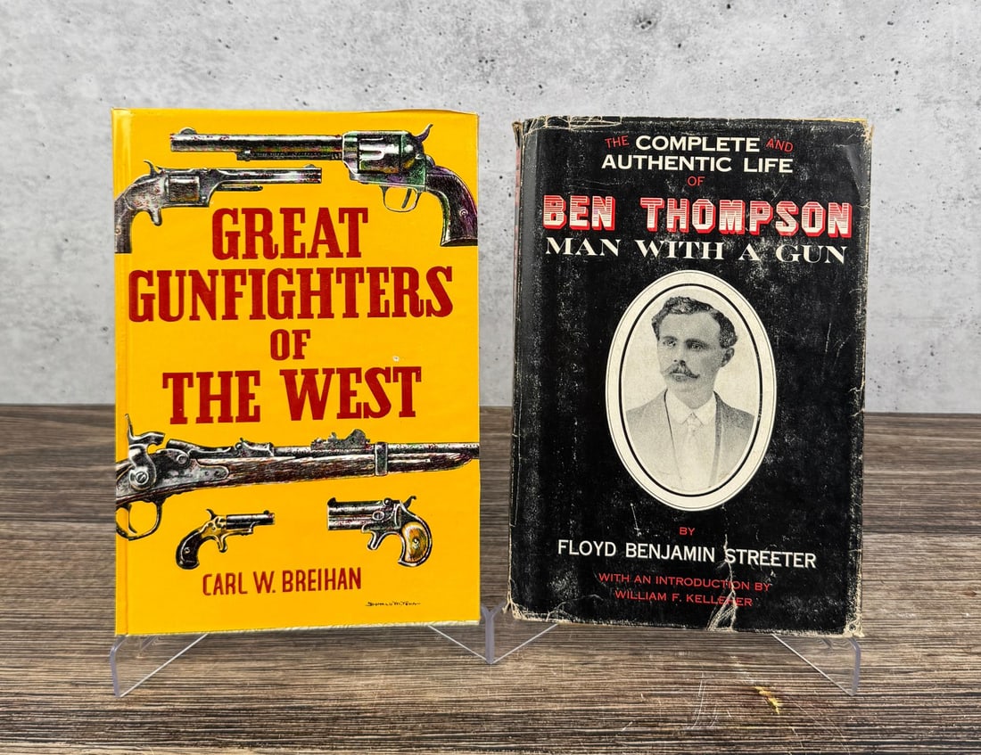 Collection of Old West Gunfighter Books: Great Gunfighters of the West, The complete and authentic life of Ben Thompson man with a gun.