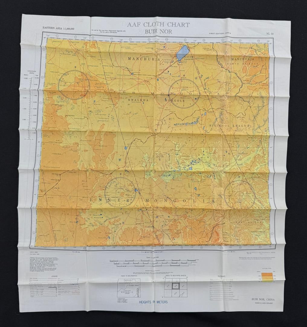 WW2 Silk Pilots Escape and Evasion Map Tsitsihar (1 of 3)