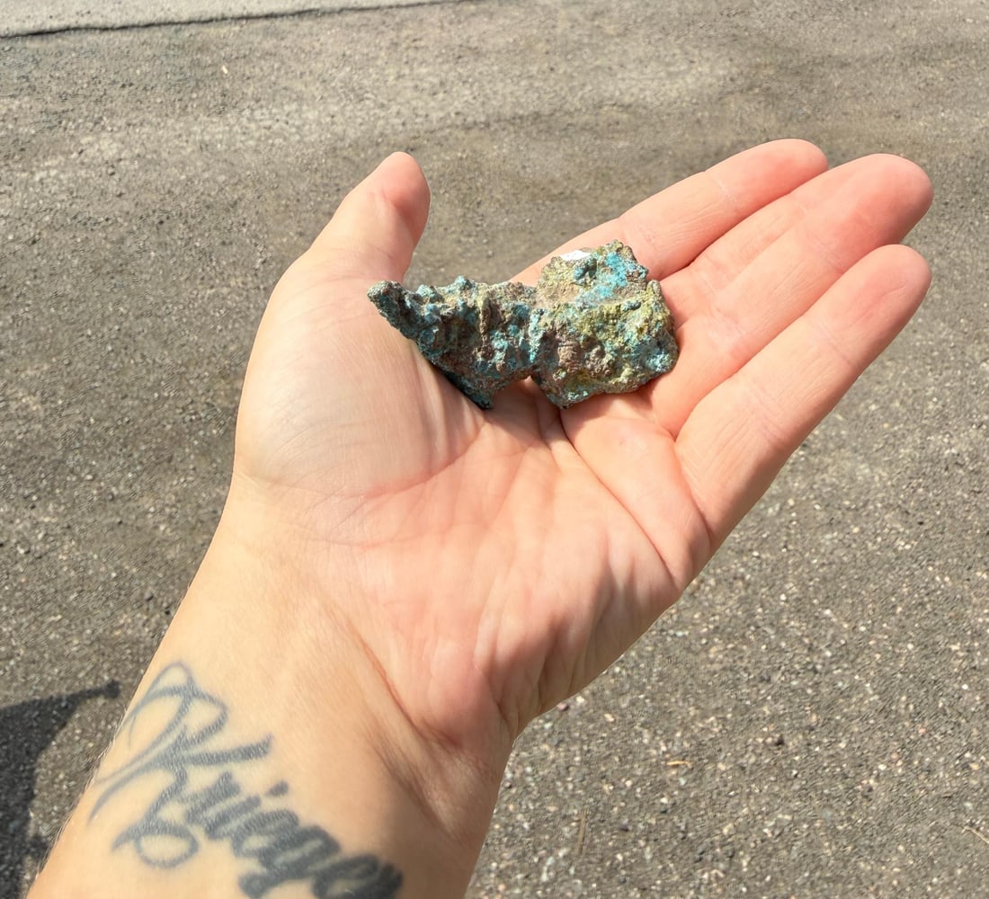 Azurite Copper Specimen Keweenaw Michigan (1 of 3)