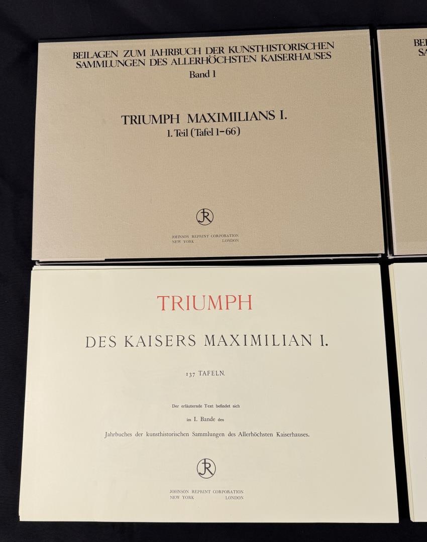 Triumph of the Emperor Maximilian I Folios: Jahrbuch der Kunsthistorischen Sammlungen des Allerhochsten Kaiserhauses.