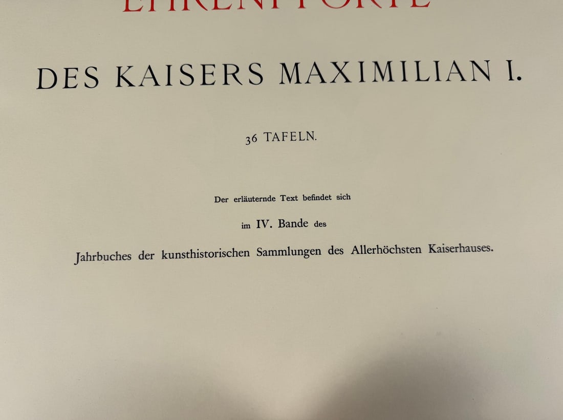 The Triumphal Arch of Emperor Maximilian I Folio: Nice example.