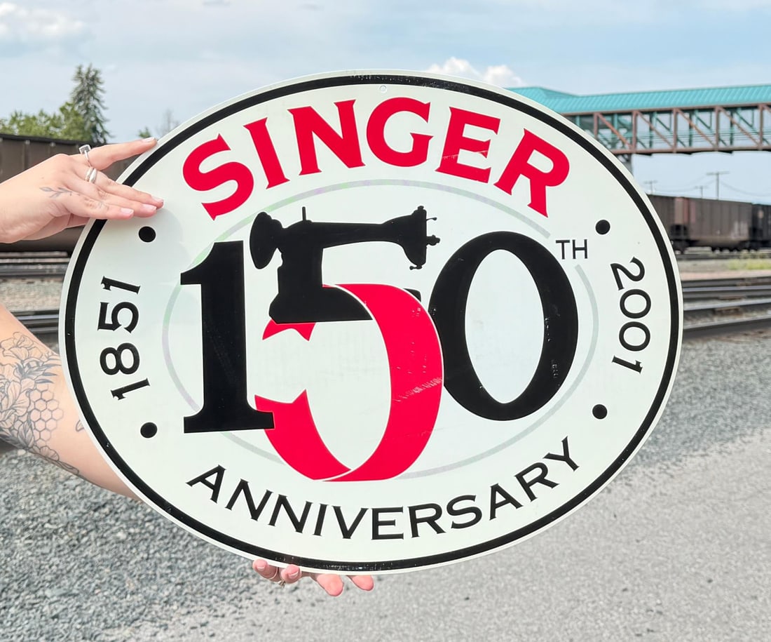 Singer Sewing Machine 150th Anniversary Sign (1 of 4)