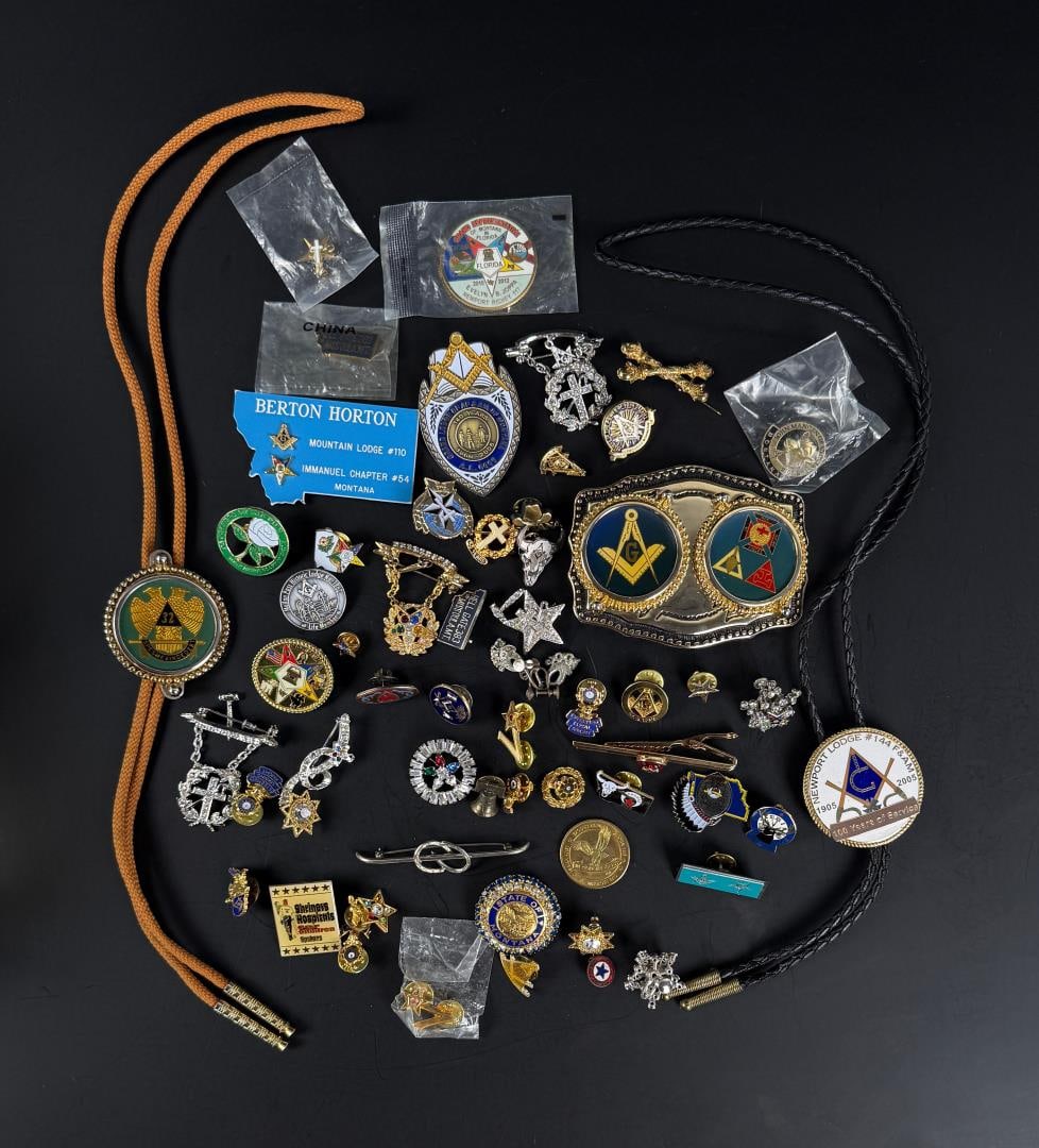 Collection of Fraternal Masonic Jewelry (1 of 6)