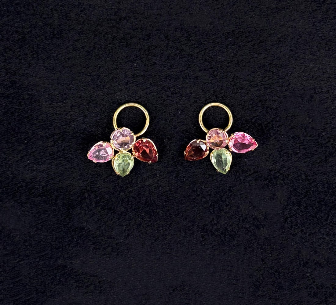 18K Gold Semi Precious Stone Earrings (1 of 3)