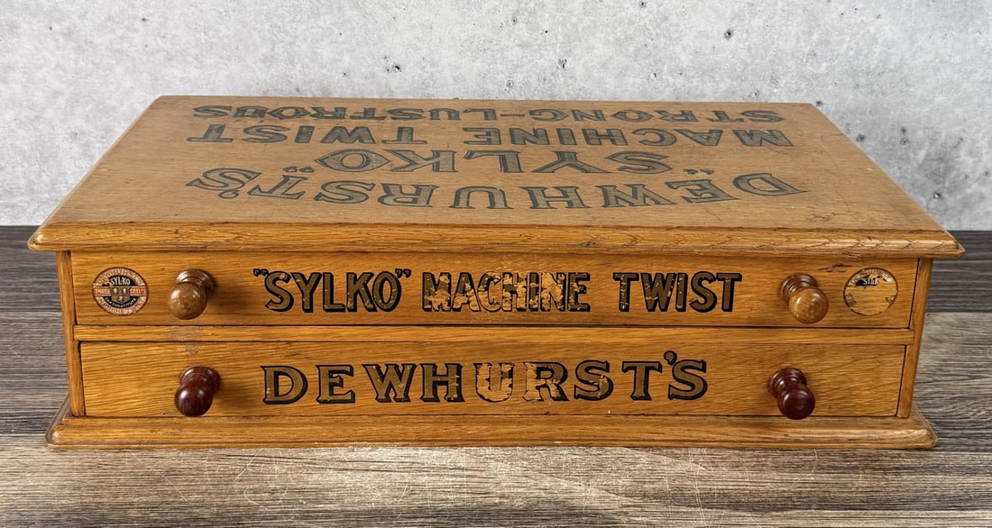 Dewhurst Sylko Store Display Spool Cabinet: 20 1/2" by 11 3/4" by 5"