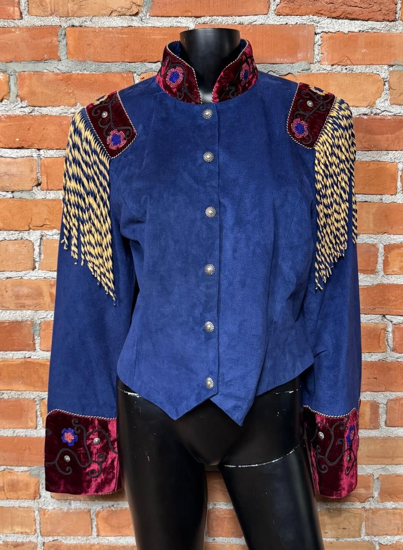 North American Frontier Cowgirl Fringe Jacket: Size Large.