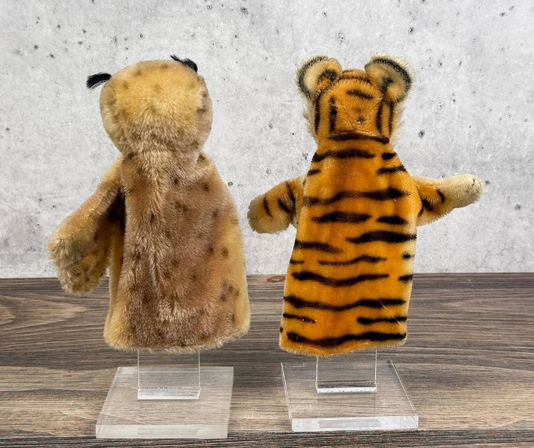 Steiff Mohair Owl and Tiger Hand Puppets (1 of 7)
