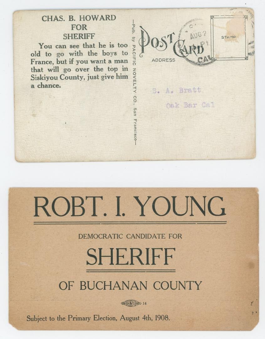 Charles Howard Robert Young for Sheriff Postcards (1 of 3)