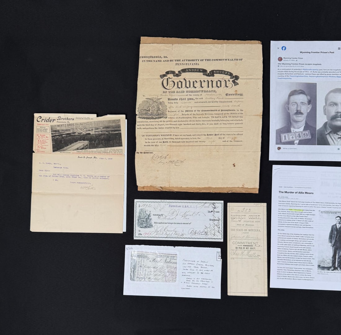 Collection of Historical Paper Ephemera (1 of 14)