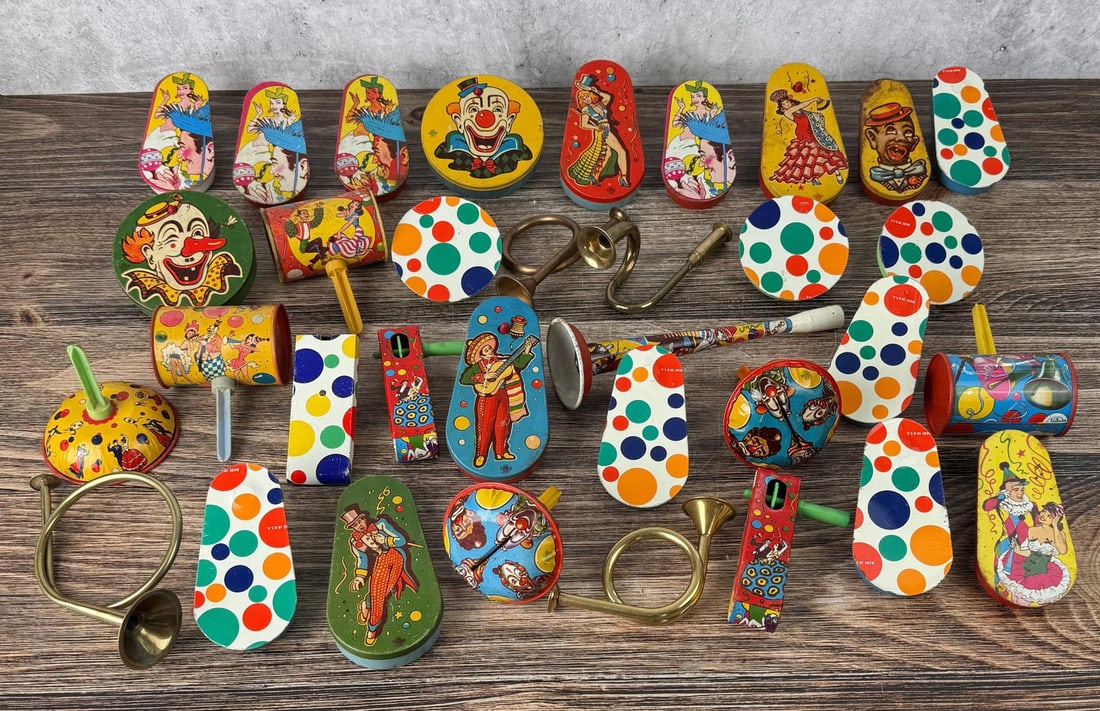 1940s Tin Litho Noisemakers (1 of 11)