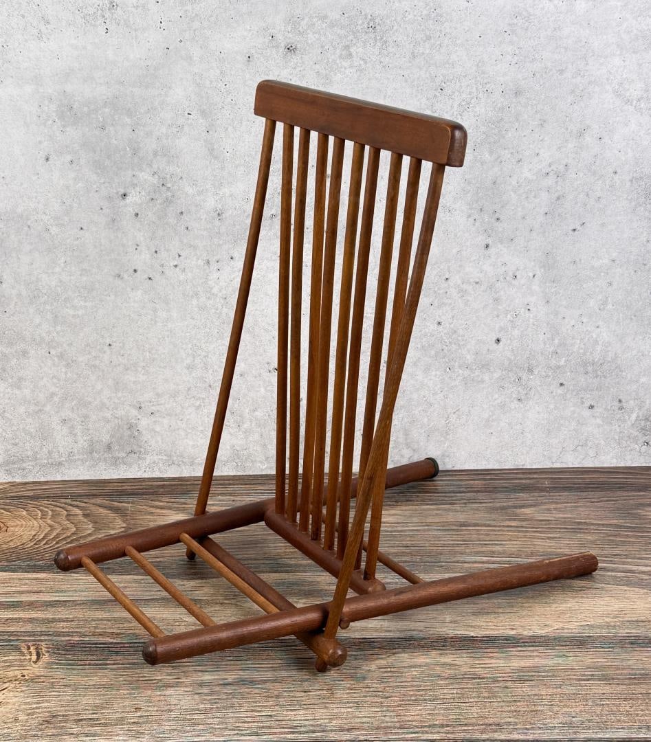F.D. Peters Folding Gout Stool: 20" by 12" as displayed.