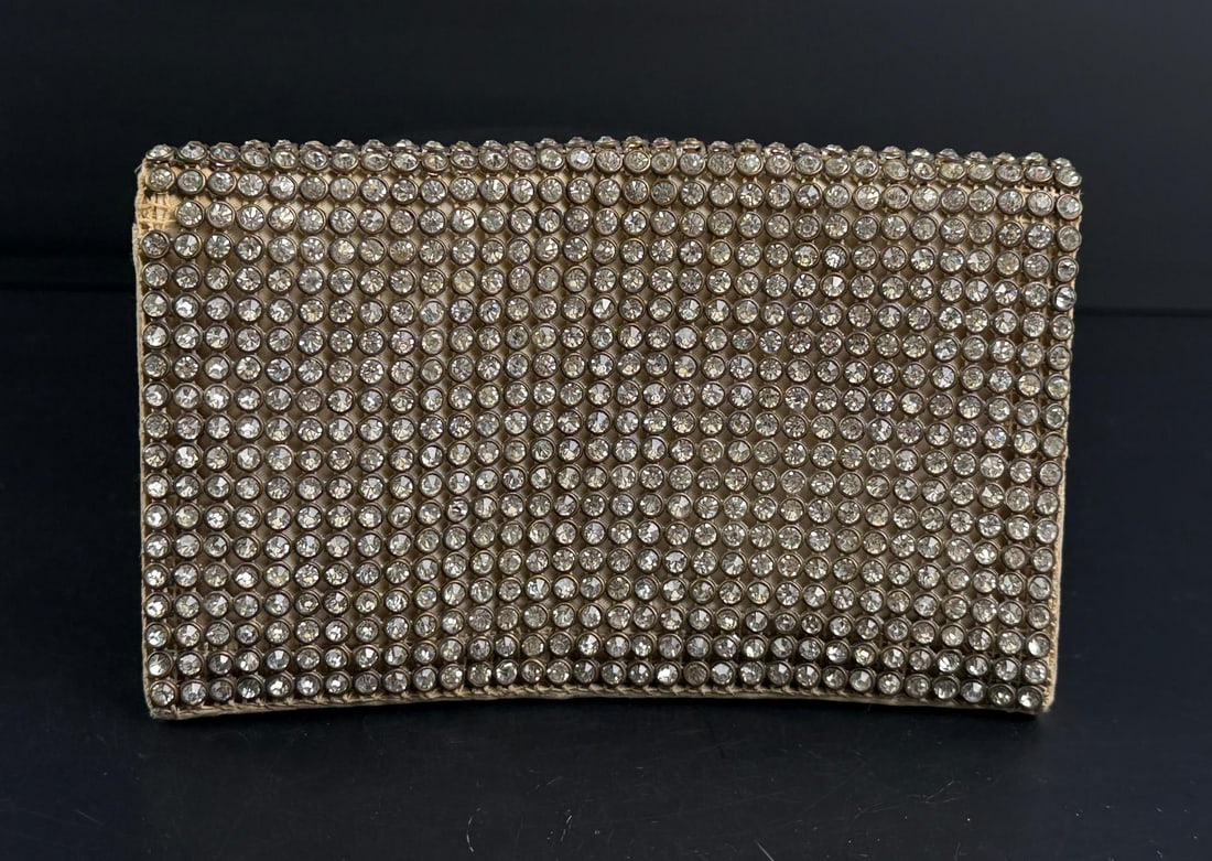 Art Deco Rhinestone Encrusted Clutch Purse Bag (1 of 5)