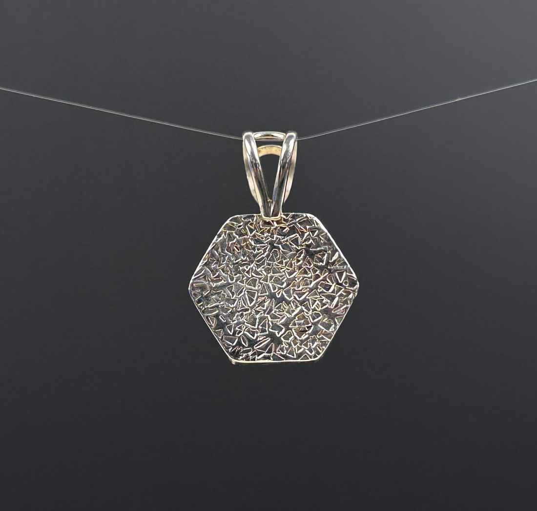 Jay King Desert Rose Trading Turquoise Pendant: Sterling Silver. 1 3/4" by 1 1/4". 25.89 grams.