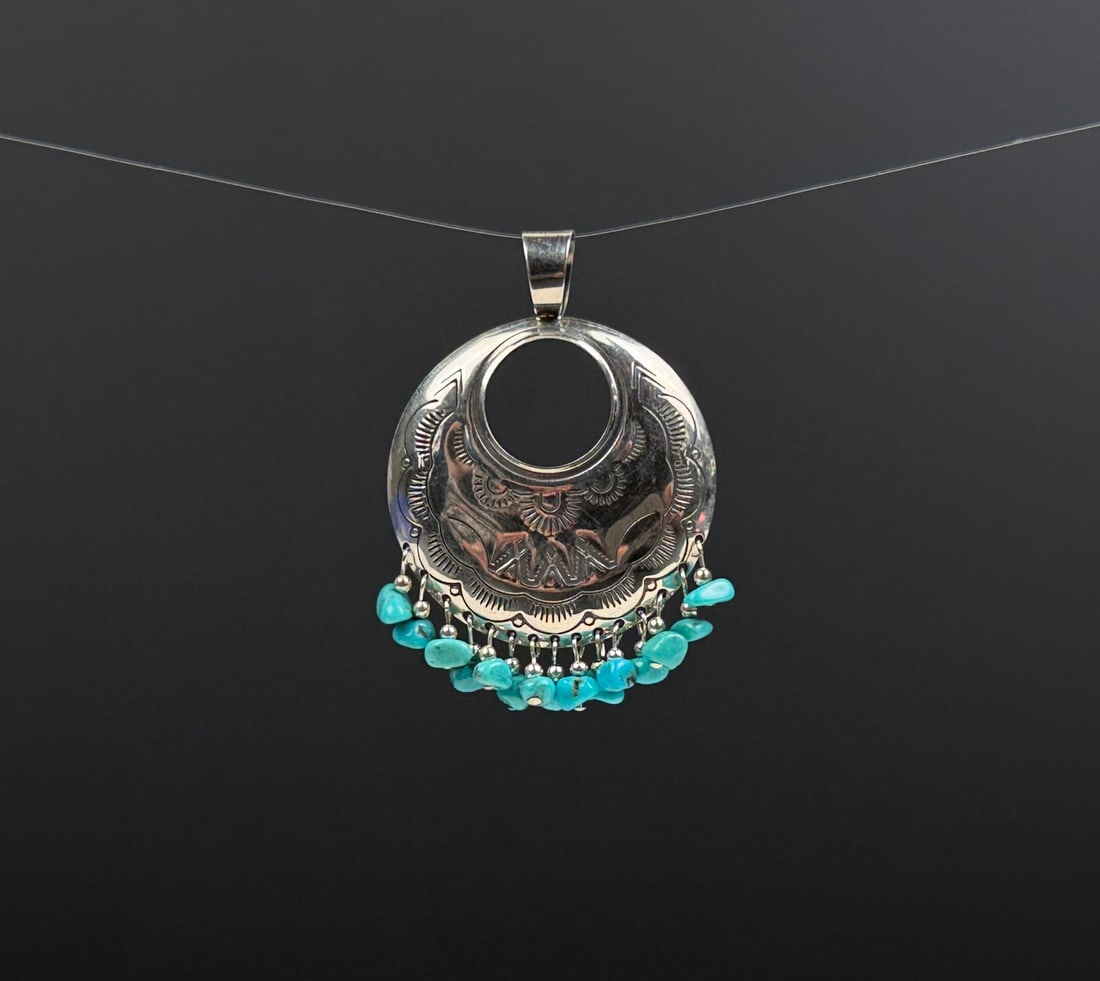 Quoc Turquoise Company Sterling Silver Pendant (1 of 4)