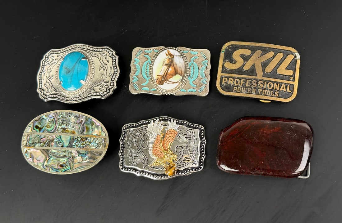 Collection of Vintage Cowboy Belt Buckles (1 of 7)