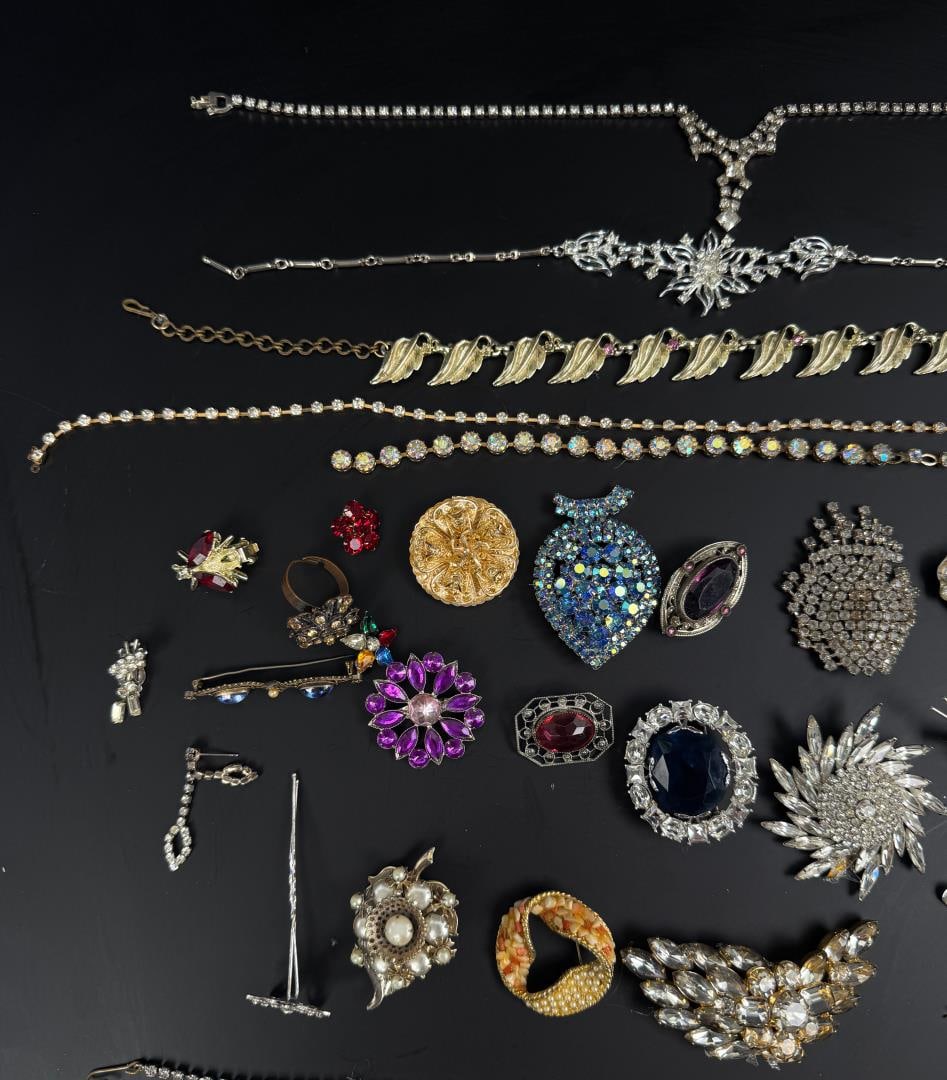 Collection of Rhinestone Costume Jewelry (1 of 7)