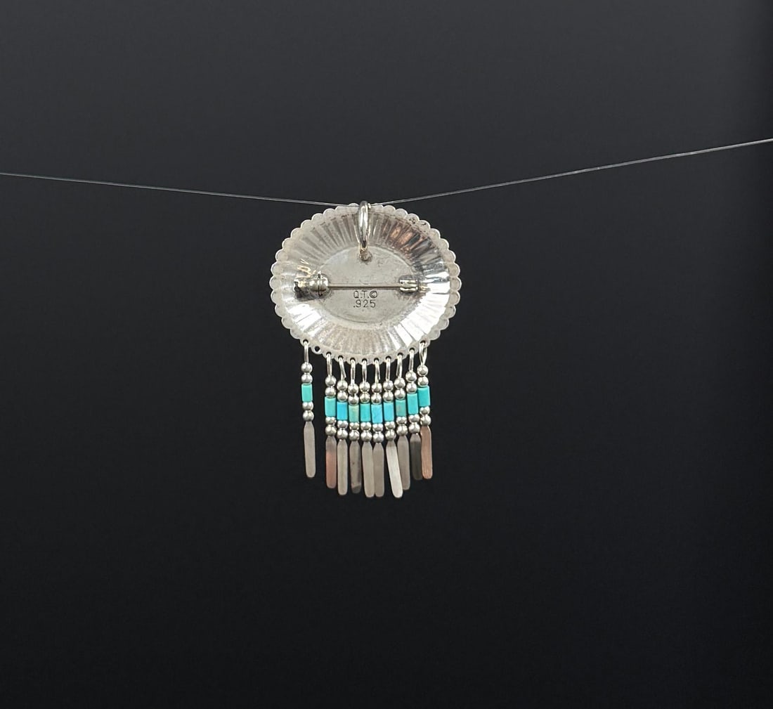 Quoc Trading Sterling Silver Turquoise Pendant (1 of 3)