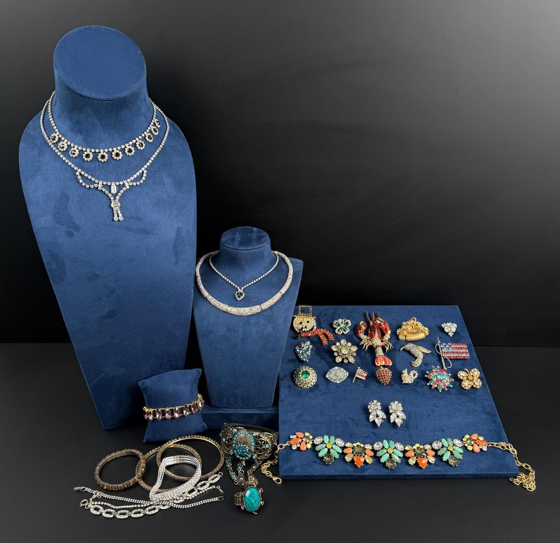 Collection of Rhinestone Costume Jewelry (1 of 7)