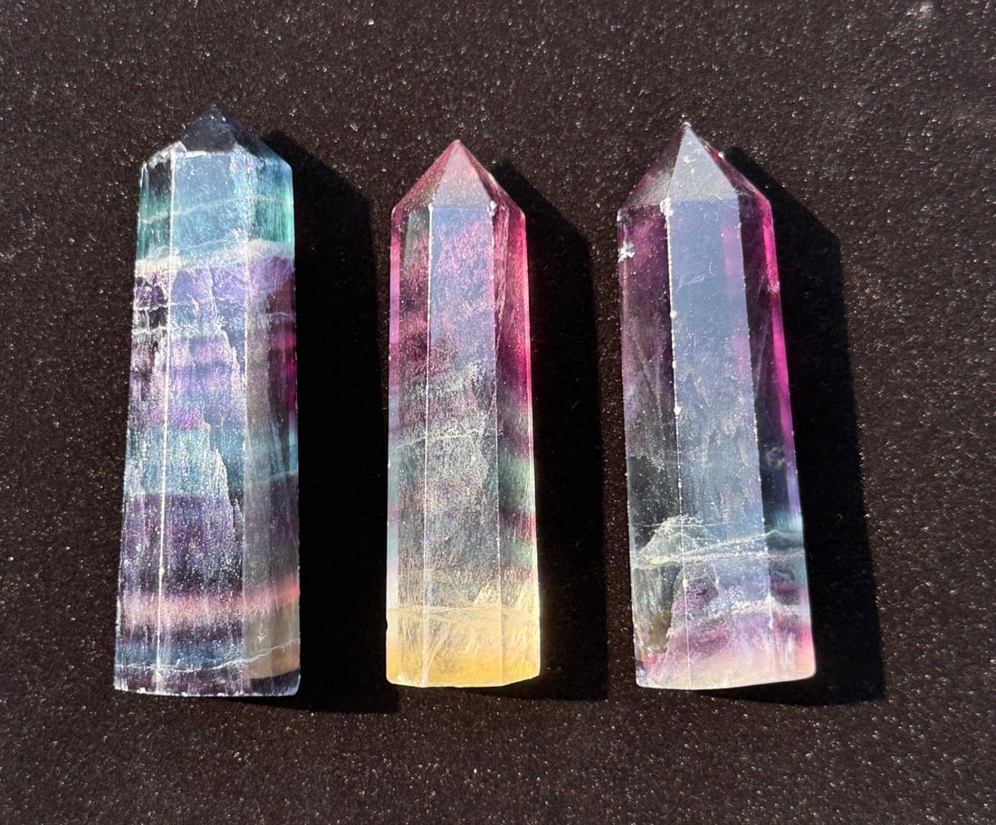 Rainbow Fluorite Crystal Tower Obelisks (1 of 5)
