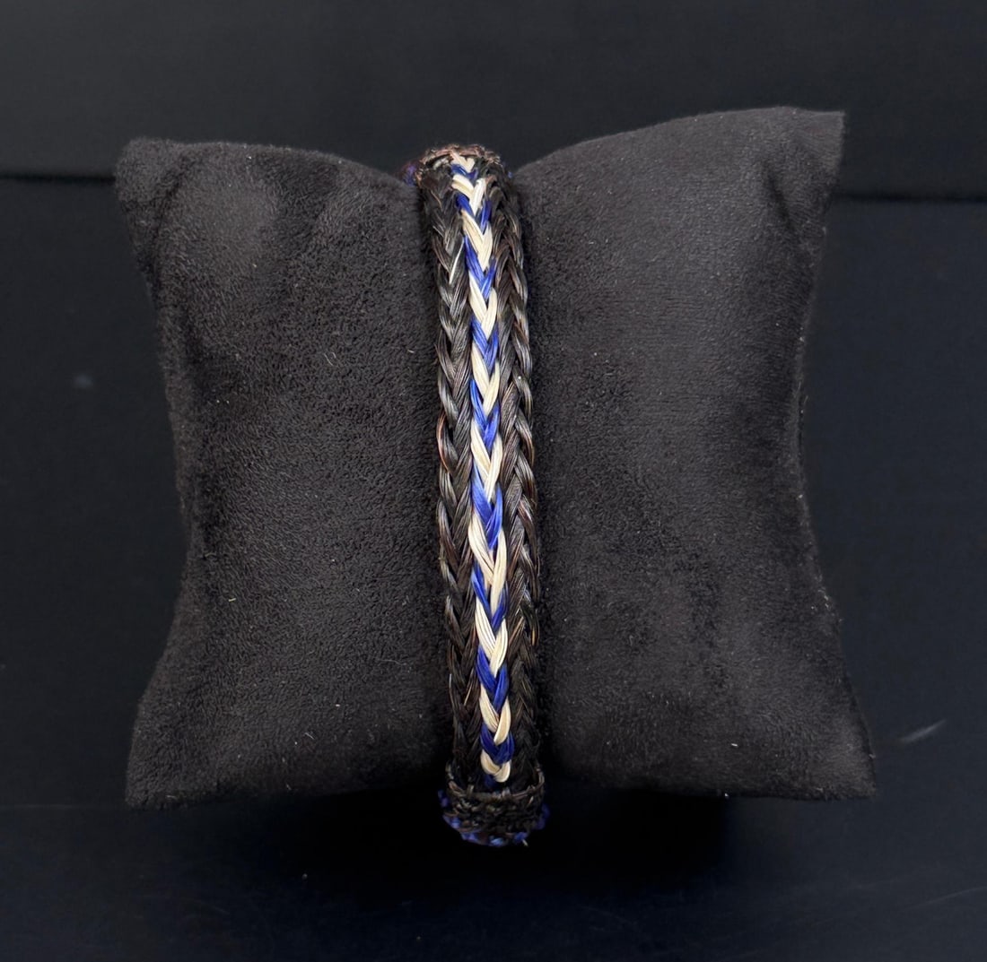 Deer Lodge Prison Horsehair Bracelet: 7 1/2" inner circumference.
