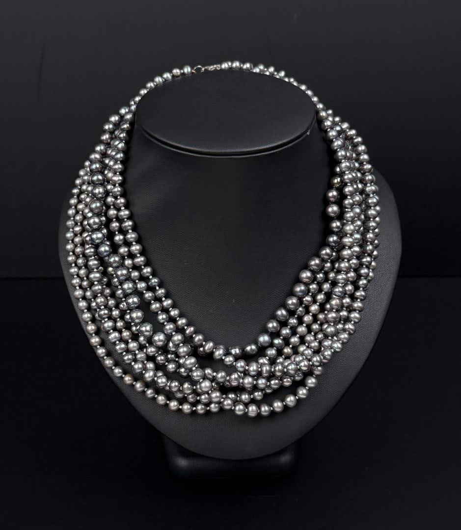 Tahitian Pearl Neckalces: 4 total. Largest is 9" long, closed.