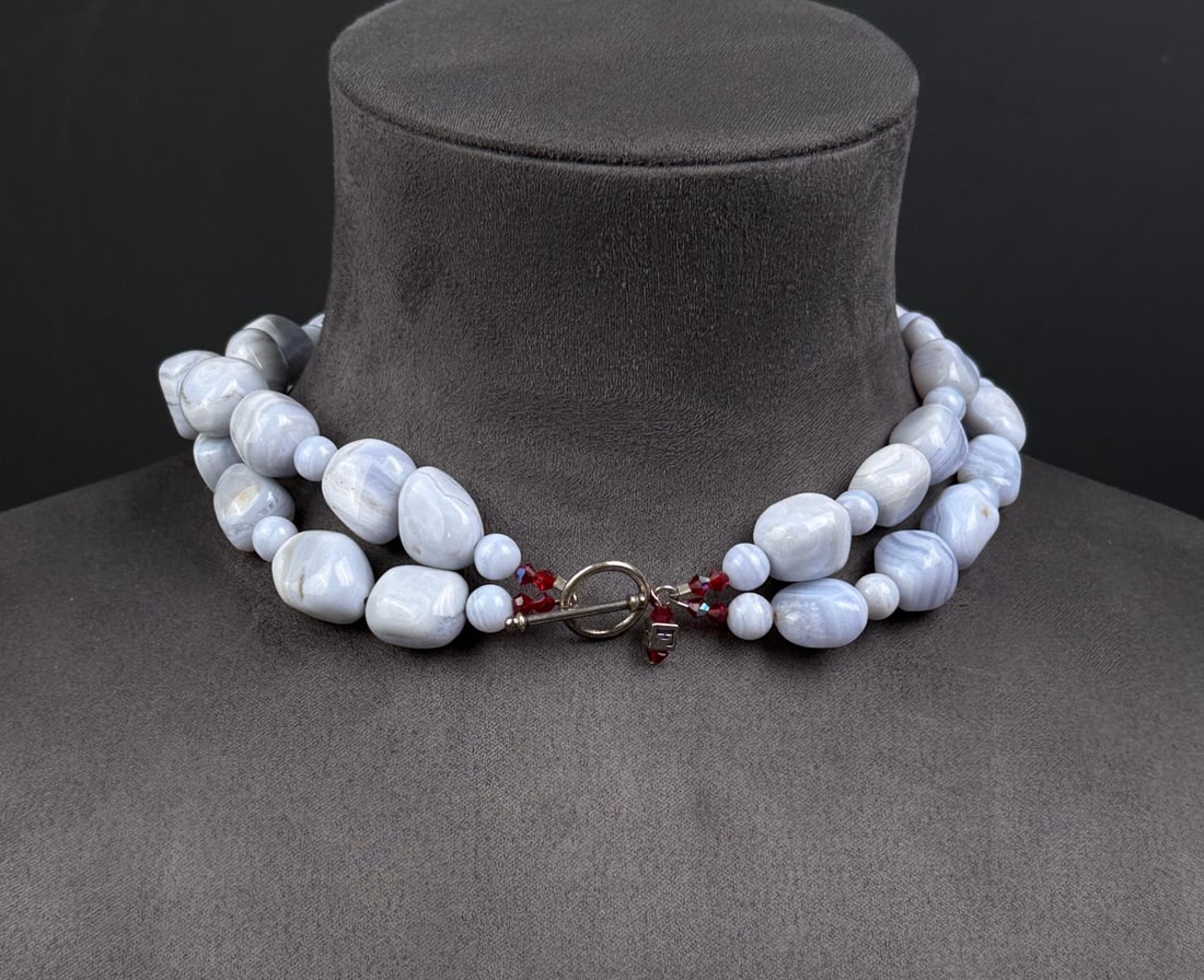 Blue Lace Agate Necklace (1 of 4)