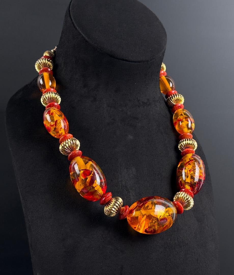 Baltic Amber Graduated Bead Necklace (1 of 4)