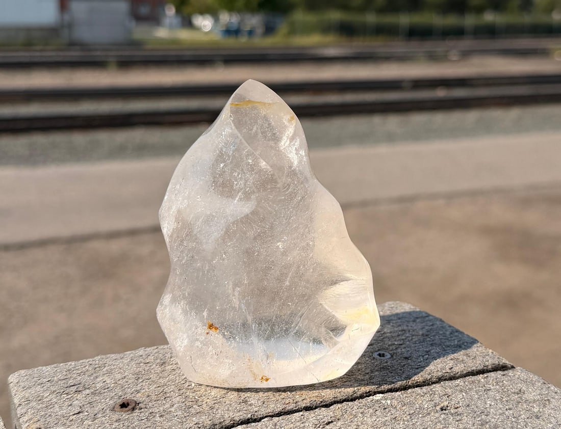 Rose Quartz Flame Crystal Carving (1 of 5)