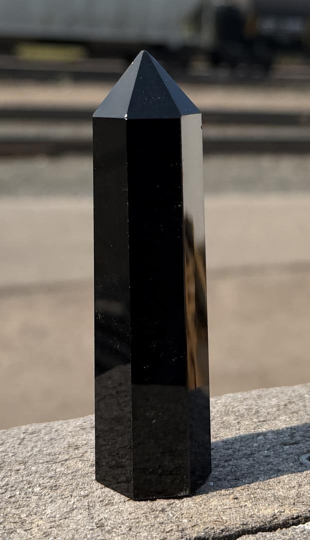 Black Obsidian Crystal Tower Obelisk (1 of 5)