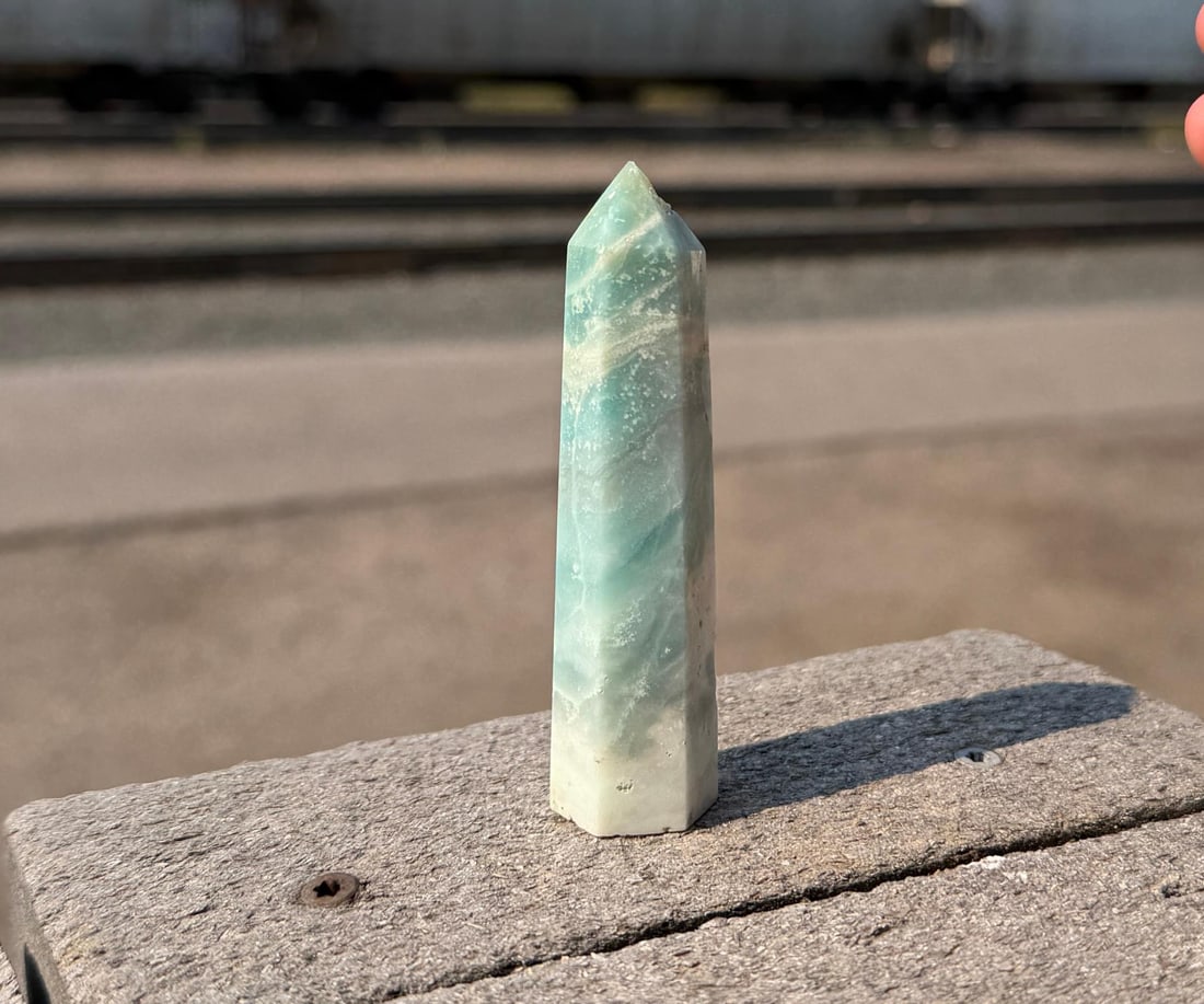 Amazonite Crystal Tower Obelisk (1 of 5)