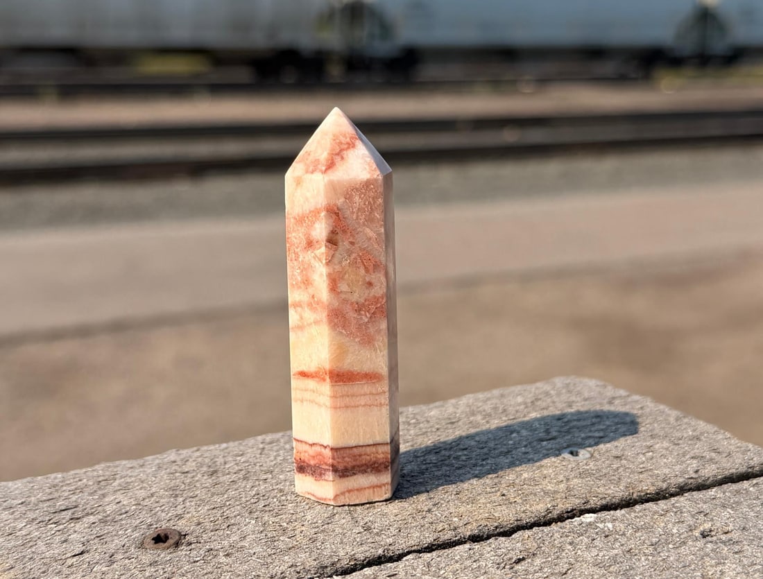 Banded Calcite Crystal Tower Obelisk (1 of 5)