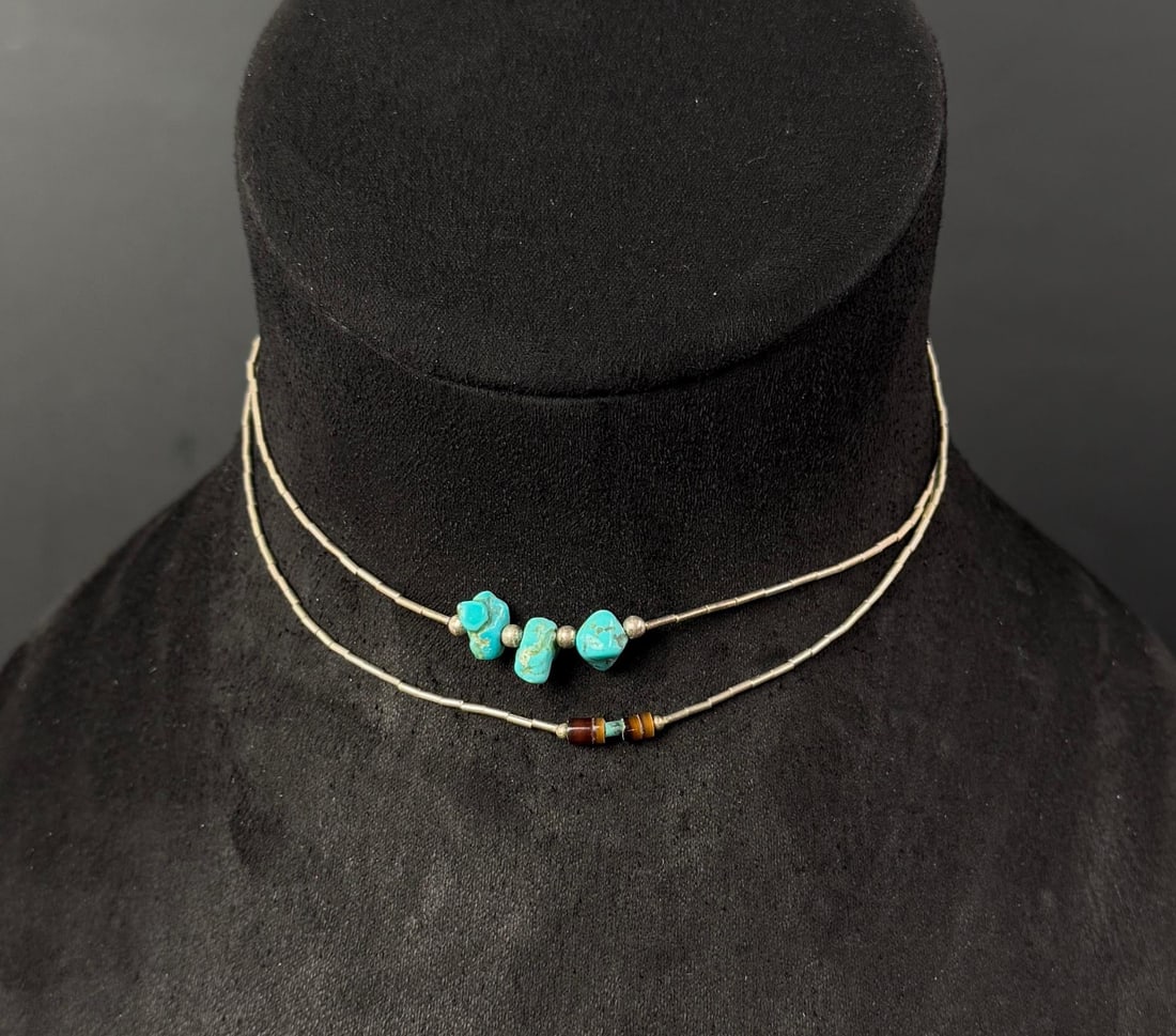 Navajo Liquid Sterling Silver Necklaces (1 of 4)