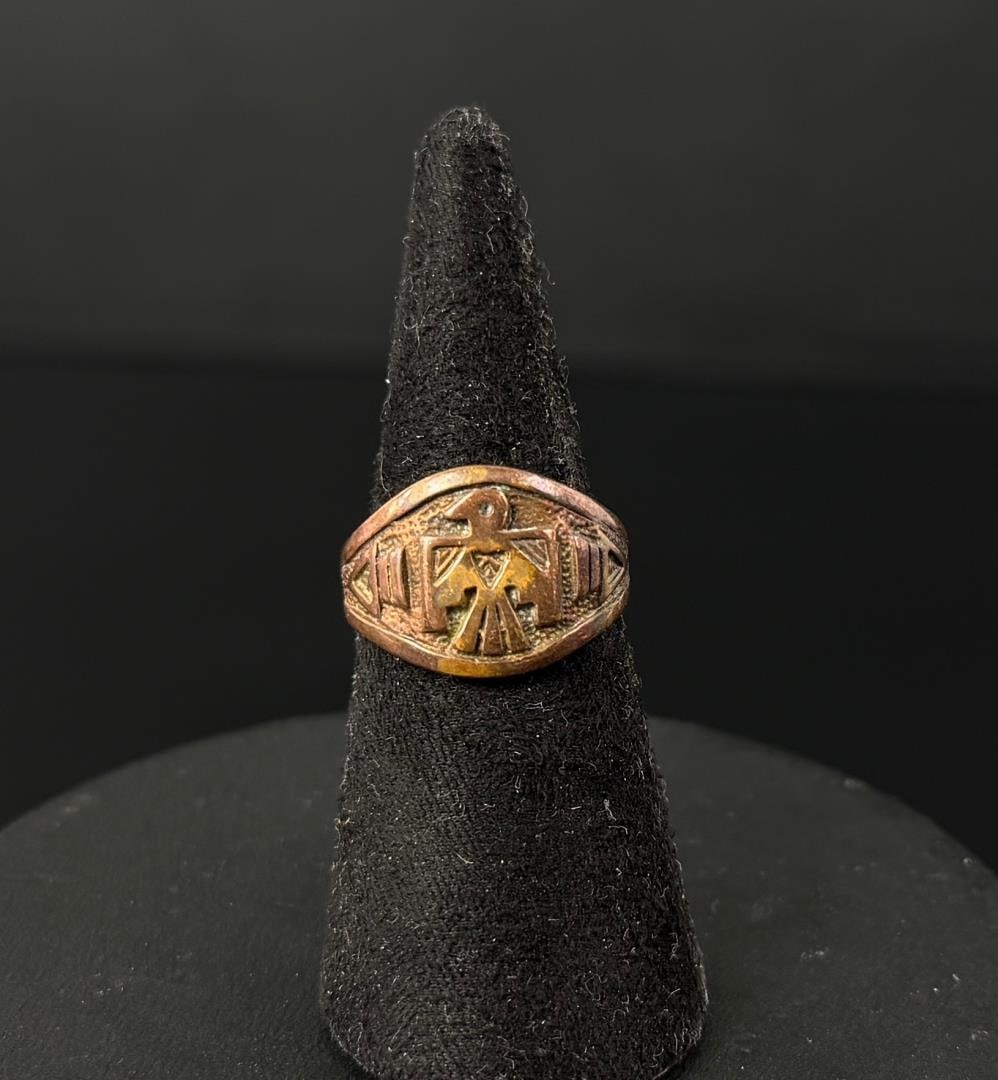 Bell Trading Post Copper Thunderbird Ring: Size 7.
