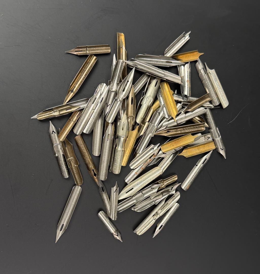 Esterbrook Fountain Pen Nibs: Collection of Esterbrook and other assorted pen nibs.