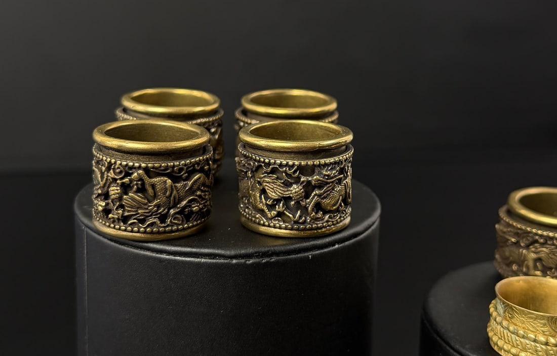 Group of Tibetan Archer Thumb Rings (1 of 5)