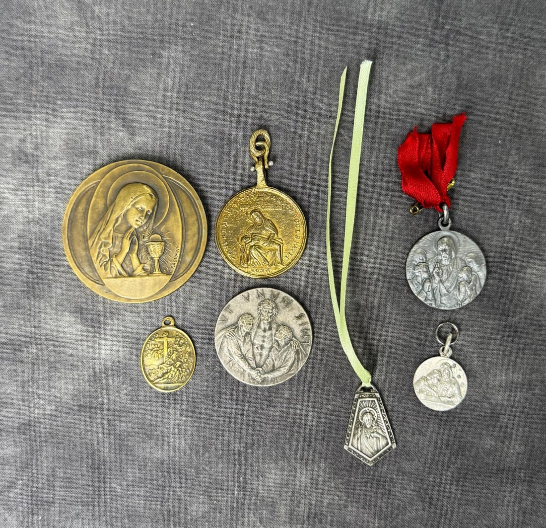 Collection of Catholic Religious Devotional Medals (1 of 4)