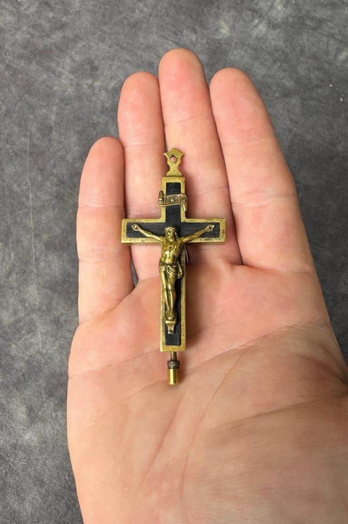 Peter Ursula Margaret Mary Reliquary Cross: 1 1/4" by 2 3/4".