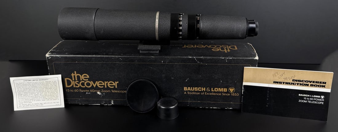 Bausch & Lomb Discoverer 78-1600 Spotting Scope: Nice example with box.