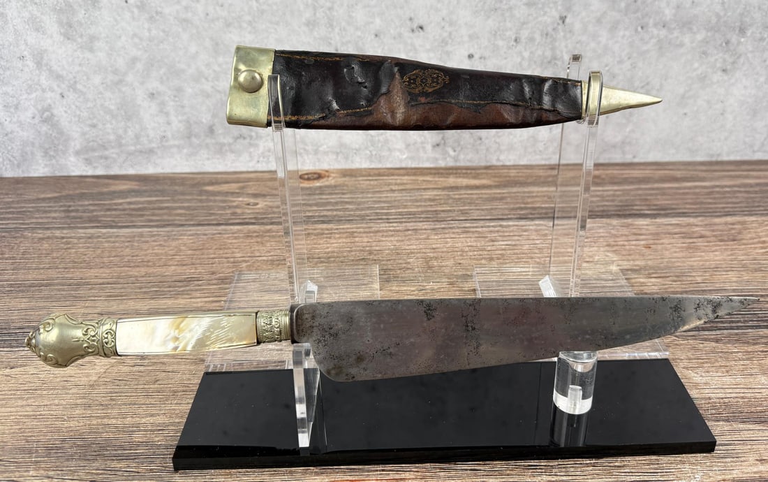 J. Walters California Pearl Handle Bowie Knife: 14 5/8" long.