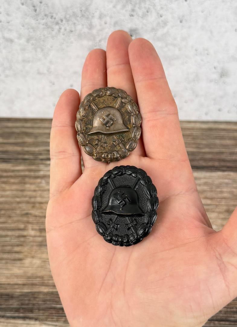 WW2 German Wound Badges: Historically these badges were issued to recognize soldiers wounded or injured during military service conflicts, spanning iterations from the first World War through subsequent mid-century campaigns.