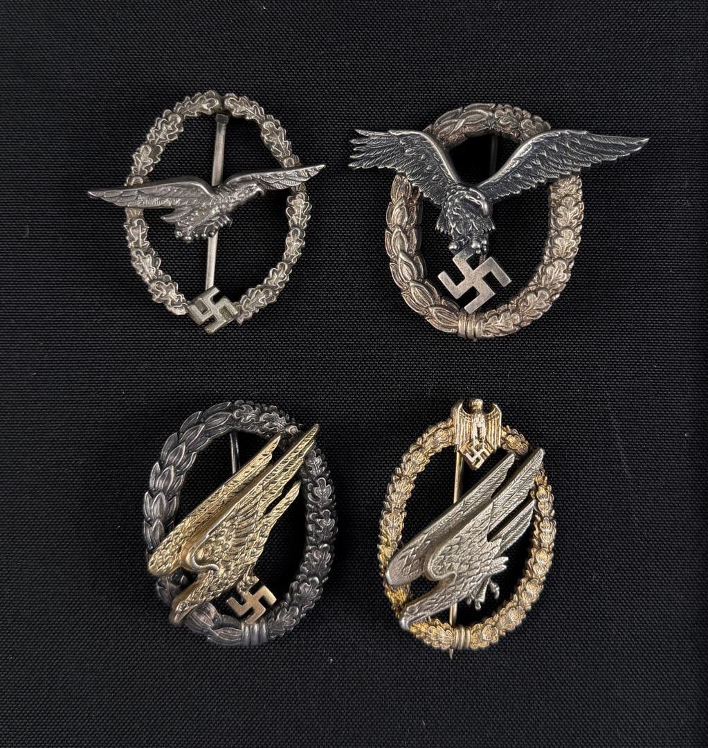 Collection of WW2 Luftwaffe Badges: All believed to be post war manufacture.