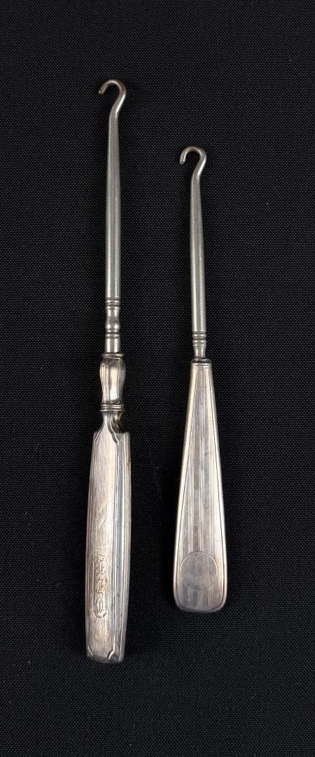 Sterling Silver Handle Shoe Button Hooks: Nice grouping