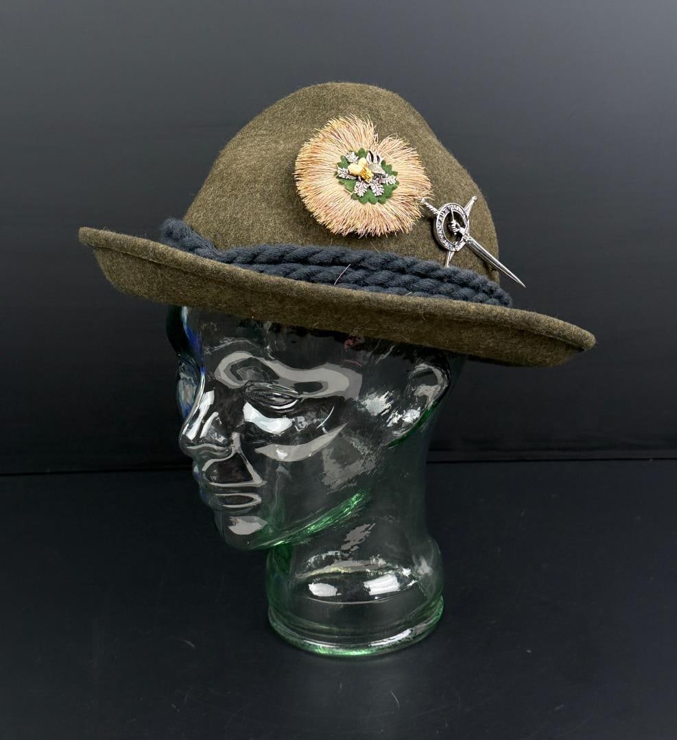Bavarian Wool Tyrolean Alpine Hat: Size 7