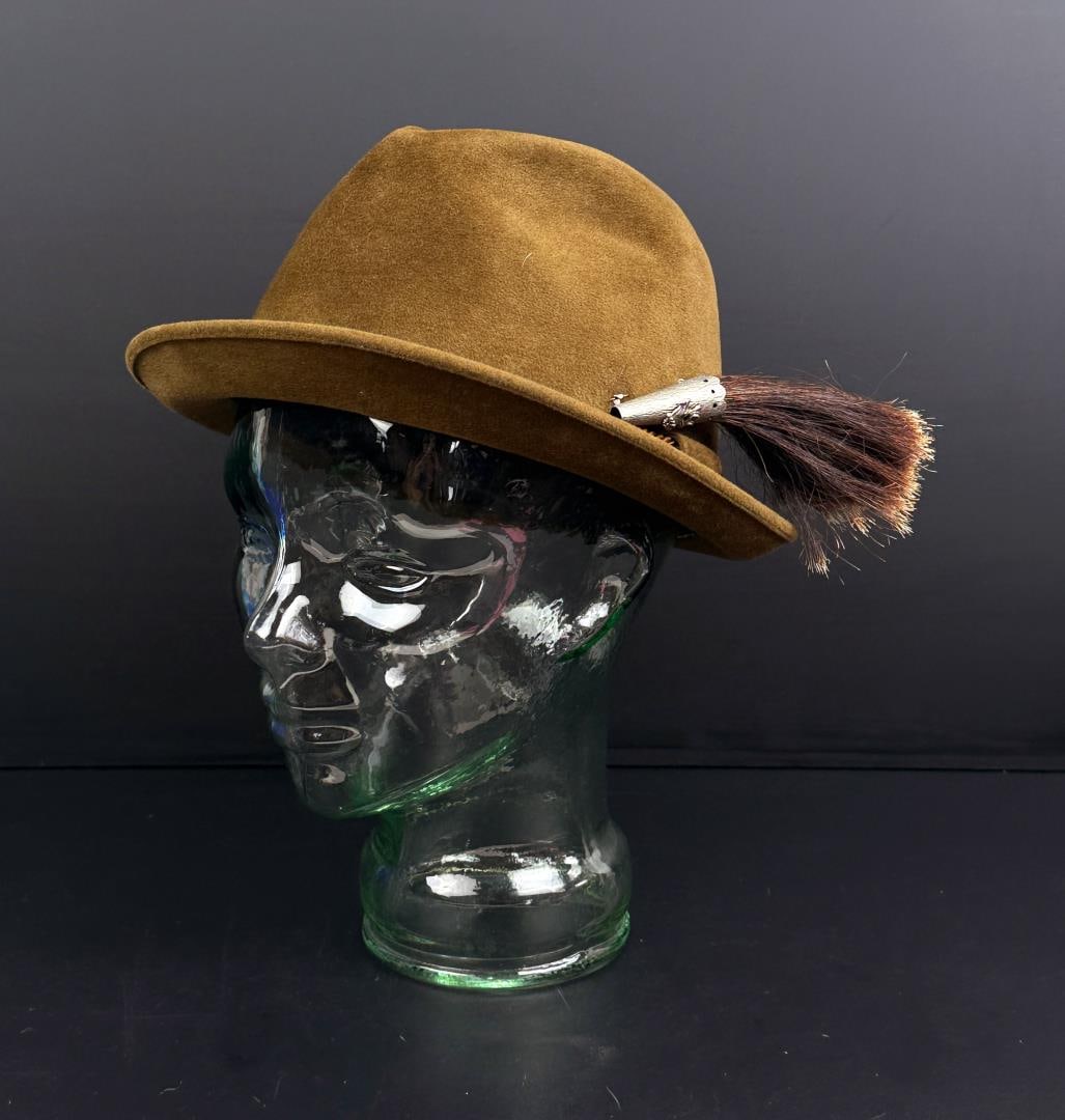 Bavarian Champ Tyrolean Velour Alpine Hat: Size 7