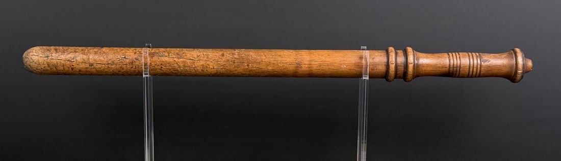 Antique Wood Police Billy Club Baton: 22" long.