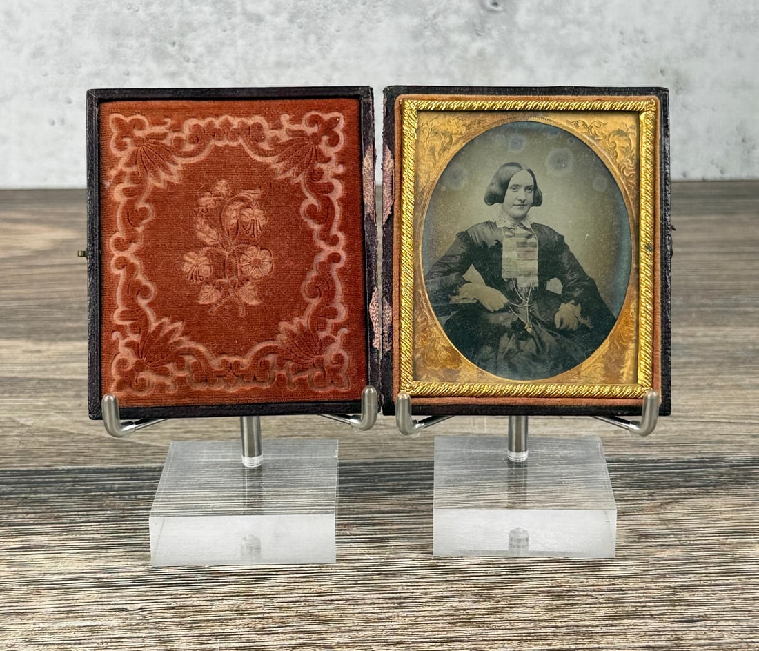Identified Ambrotype Photo Well Dressed Woman (1 of 4)