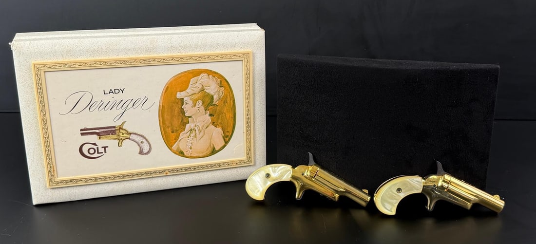 Colt Gold Plated Ladies Pocket Derringer Pistols (1 of 8)