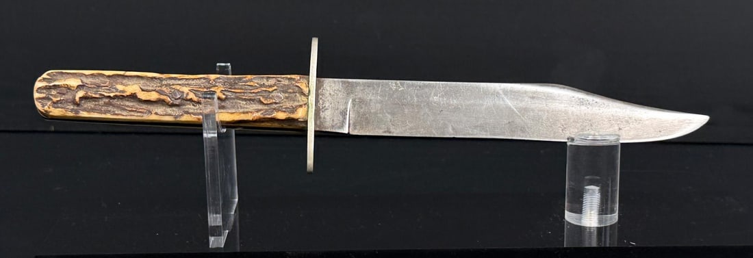 Cambridge Cutlery Stag Handle Bowie Knife: 9 3/4" long.